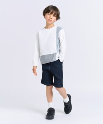 ストライプコンビデザイン　長袖Ｔシャツ（９８６１ＴＫ０７）