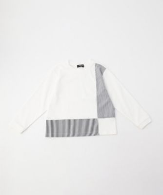 ストライプコンビデザイン　長袖Ｔシャツ（９８６１ＴＫ０７）