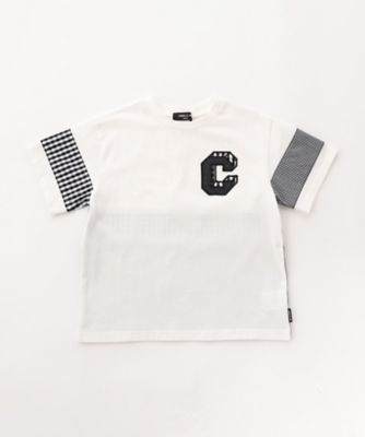 ＜COMME CA ISM (Baby&Kids)＞ギンガムチェック　切り替え　半袖Ｔシャツ（９８６１ＴＯ３５）