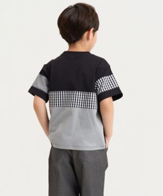 ギンガムチェック 切り替え 半袖Tシャツ（9861TO35） | COMME