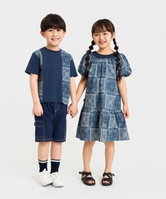 バンダナ柄プリント 切替半袖Tシャツ（9861TO37） | COMME CA