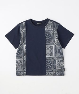 バンダナ柄プリント 切替半袖Tシャツ（9861TO37） | COMME CA
