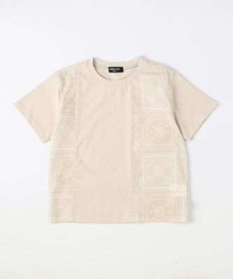 バンダナ柄プリント 切替半袖Tシャツ（9861TO37） | COMME CA