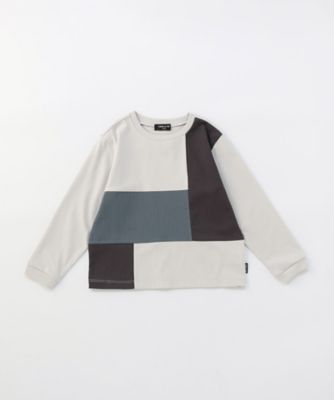 ＜COMME CA ISM (Baby&Kids)＞ブロッキング長袖Ｔシャツ（９８６１ＴＯ５２）