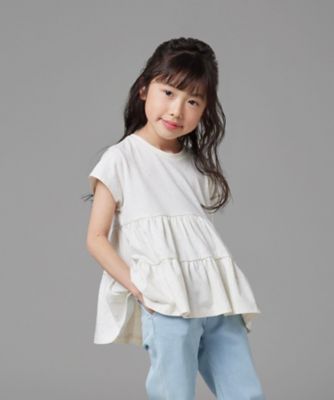 ＜COMME CA ISM(Baby&Kids)＞速乾　ティアード　半袖Ｔシャツ（９８６２ＣＧ３９）