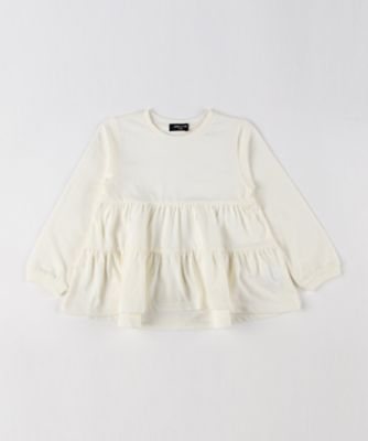 ＜COMME CA ISM (Baby&Kids)＞ティアード長袖Ｔシャツ（９８６２ＣＩ１１）