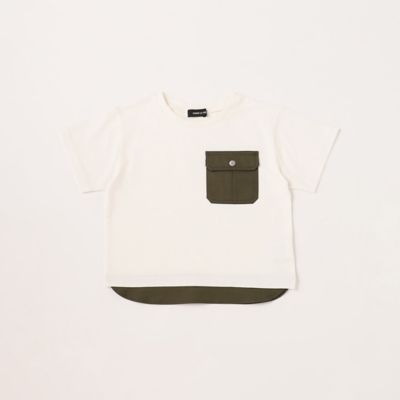＜COMME CA ISM (Baby&Kids)＞ビッグポケット付き　Ｔシャツ（９８６３ＣＡ０１）