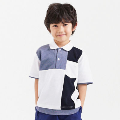 ＜COMME CA ISM(Baby&Kids)＞切り替えデザイン　ポロシャツ（９８６３ＣＹ１７）