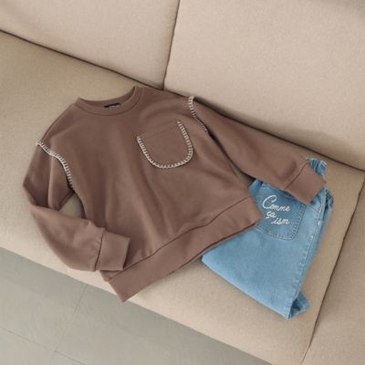 ＜COMME CA ISM (Baby&Kids)＞ブランケットステッチ　トレーナー（９８６４ＣＥ１３）