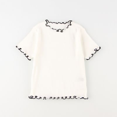 ＜三越伊勢丹/公式＞ COMME CA ISM (Baby & Kids)/コムサイズム (ベビー & キッズ) 配色メローフリル 半袖Tシャツ シロ トップス【三越伊勢丹/公式】