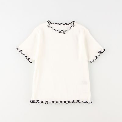 配色メローフリル　半袖Ｔシャツ（９８６４ＴＣ０５）