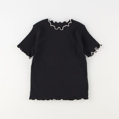 配色メローフリル　半袖Ｔシャツ（９８６４ＴＣ０５）