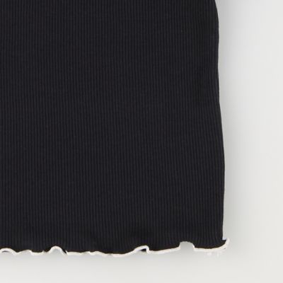 配色メローフリル　半袖Ｔシャツ（９８６４ＴＣ０５）