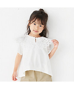 COMME CA ISM (Baby&Kids)/コムサイズム (ベビー&キッズ) レース襟つき　Ｔシャツ（９８６４ＴＹ２５）