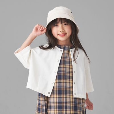 ＜COMME CA ISM (Baby&Kids)＞５分袖　クルーネック　カーディガン（９８６７ＣＧ３３）