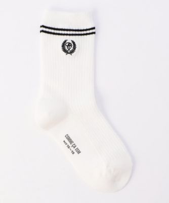 ＜COMME CA ISM (Baby&Kids)＞エンブレム刺繍入り　リブ風ソックス（９８８３ＱＯ０１）