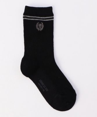 エンブレム刺繍入り リブ風ソックス（9883QO01） | COMME CA