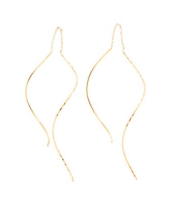 ＜COCOSHNIK (Women)＞Ｋ１０ポリッシュ×ミラーカット　Ｓ字ライン　チェーンピアス（２０００９８２４８１）