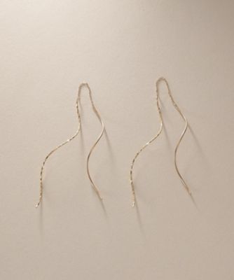 Ｋ１０ポリッシュ×ミラーカット　Ｓ字ライン　チェーンピアス（２０００９８２４８１）