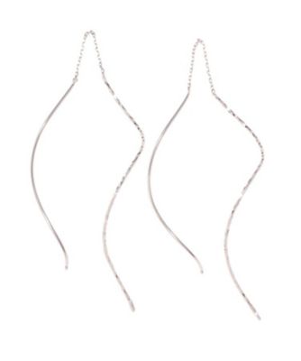 ＜COCOSHNIK (Women)＞Ｋ１０ポリッシュ×ミラーカット　Ｓ字ライン　チェーンピアス　ＷＧ（２００１０４６７７４）