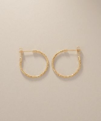 K18カットビーズ フープピアス（ピアス） | COCOSHNIK（ココシュ