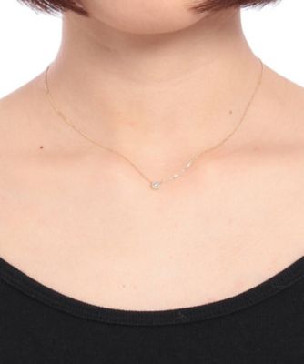 K18ダイヤモンド ラウンド×メレダイヤ ネックレス 新 発売ファッション 