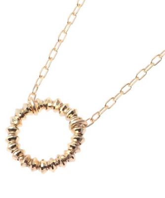 ＜COCOSHNIK (Women)＞Ｋ１０カットビーズサークル　ネックレス　ＳＳ（２００１１１７１５７）
