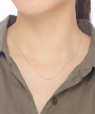 Ｋ１０ダイヤモンド　ふせ込みアーチ９石　ネックレス（２００１１９４５２５）