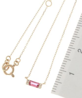 カラーストーン（ルビー×ダイヤ）バゲットカット　ネックレス（２００１２７８４００）