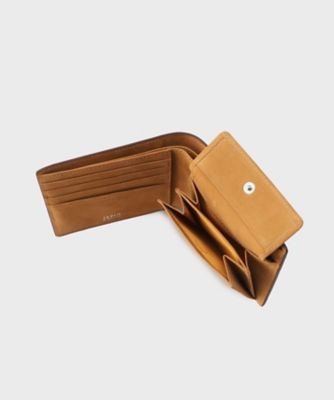 チュンTAKEO ソフト＆ナチュラル】ミニメッシュ レザー 2つ折り財布