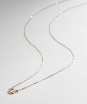 Ｋ１０ダイヤモンド　馬蹄モチーフ　ネックレス（２００１３６１７６４）