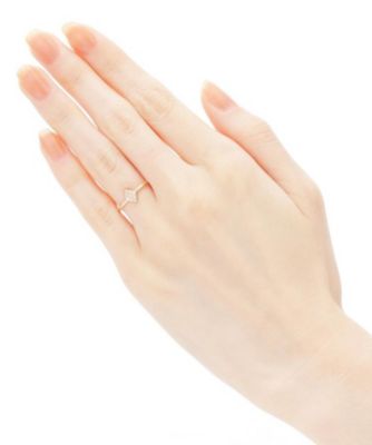 Ｋ１０ダイヤモンド　パヴェ菱形　リング（２００１４４６２４１）