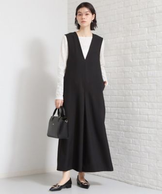 ＜THE SHOP TK (Women)＞【セレモニーにもカジュアルにも】Ｖネックオールインワン（２００１４５１６６２）