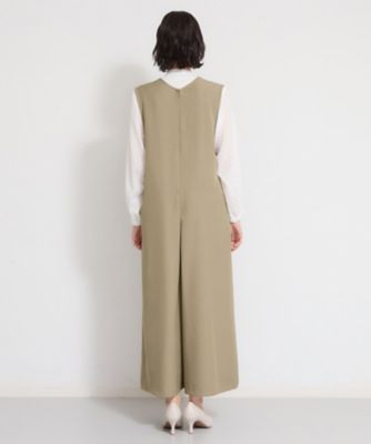 きれいめにもカジュアルにも】Vネックオールインワン