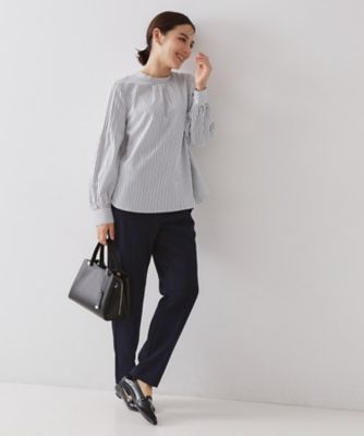 ≪通勤・セレモニーセットアップ対応≫ テーパードパンツダブルクロス