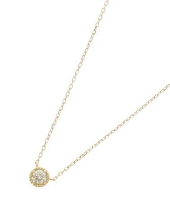 ＜COCOSHNIK (Women)＞Ｋ１８ダイヤモンド　フチミルネックレス（大）（２００１４９９１５７）
