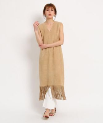 ゴートスエードフリンジワンピース ２００１５０６８２６ 三越伊勢丹オンラインストア 公式