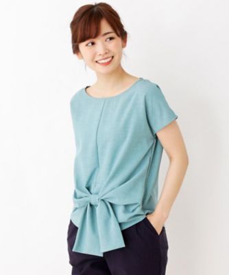 【ＷＥＢ限定サイズあり】麻調リボンブラウス（２００１５２８８２５）