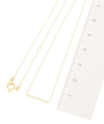 Ｋ１８ダイヤモンド　伏せ込み５石横バー　ネックレス（２００１５４２１２０）