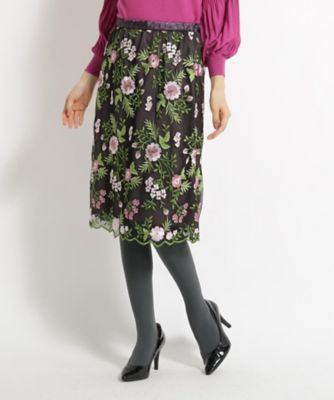 洗える 花柄刺繍チュールスカート ２００１５４３５４６ 三越伊勢丹オンラインストア 公式