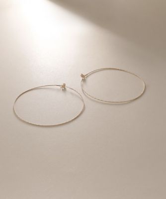 ＜COCOSHNIK (Women)＞Ｋ１０カット丸線　フープピアス（大）（２００１５４８６７８）