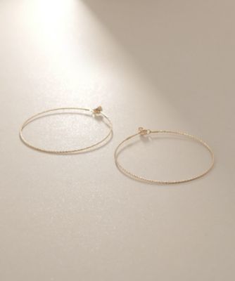 ＜COCOSHNIK (Women)＞Ｋ１０カット丸線　フープピアス（中）（２００１５４８６７９）