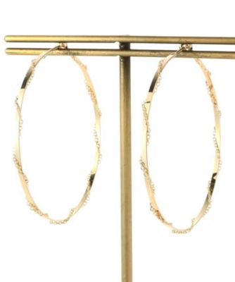 ＜COCOSHNIK (Women)＞Ｋ１０ラップチェーン　フープピアス（大）（２００１５４８８１５）