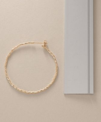 Ｋ１８ミラーカットビーズ　フープピアス（小）（２００１５５７７７６）