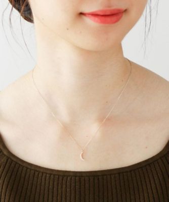 Ｋ１０ダイヤモンド　新月モチーフパヴェ　ネックレス（２００１５７５３００）