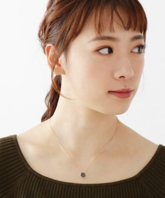 Ｋ１０カラーストーン（ラブラドライト）ダブルローズカット　ネックレス（２００１５７９６０５）