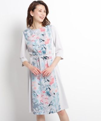 洗える 水彩フラワー切り替えワンピース ２００１５７９８１７ 三越伊勢丹オンラインストア 公式