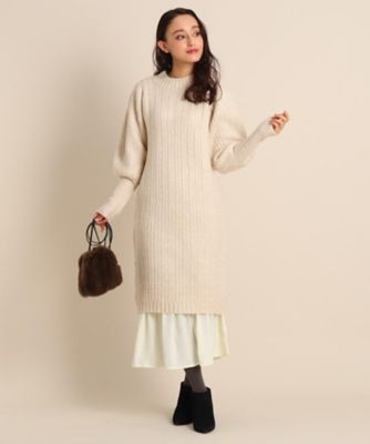 ｗｅｂ 一部店舗限定 ｓｕｐｒｅｍｅ ｌａ ｌａ フリルペチコート付袖コンシャスニットワンピース ２００１５９３９９５ 三越伊勢丹オンラインストア 公式