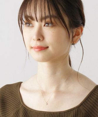 Ｋ１０ダイヤモンド　透かしフチミル　ラウンド　ネックレス（２００１５９９５７３）