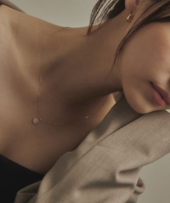 K18ダイヤモンド ランダムパヴェ ラウンドネックレス